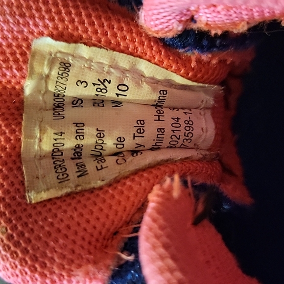 Baby Girl's Garanimals Sneakers Tennis Shoes Pink Blue Padded Sole Velcro Straps - Picture 7 of 9